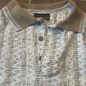 Jantzen Tan Textured Polo Shirt